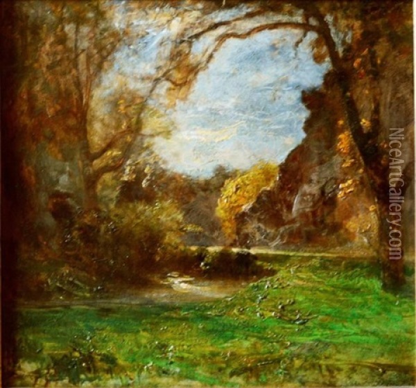 Route Des Gorges De La Fusa Oil Painting - Auguste Francois Ravier