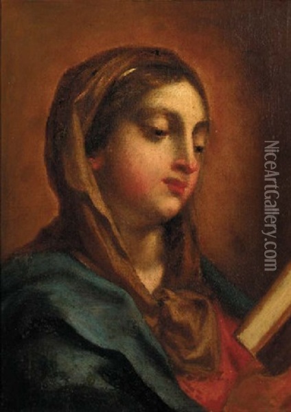The Virgin Oil Painting - Simone Cantarini