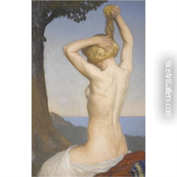 Female Nude Oil Painting - Sir George Clausen