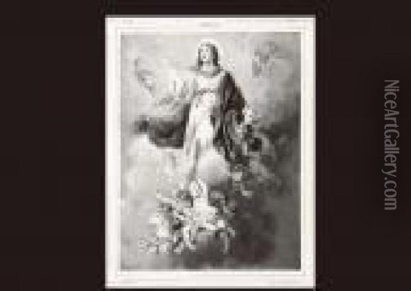Blessed Mary Oil Painting - Bartolome Esteban Murillo