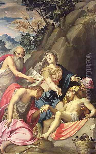 Deposition Oil Painting - Giovanni Battista (Il Malosso) Trotti