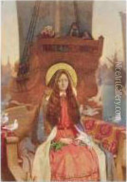 The Legend Of Our Lady Of Boulogne Oil Painting - Ernest Board