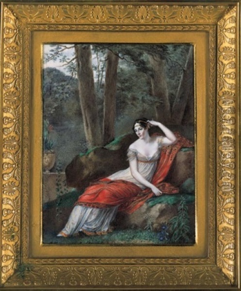 Portrait De L'imperatrice Josephine Dans Le Parc De Malmaison Oil Painting - Pierre-Paul Prud'hon