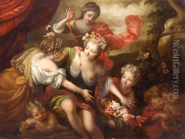 Allegory Of Spring Oil Painting - Franco-Flemish School