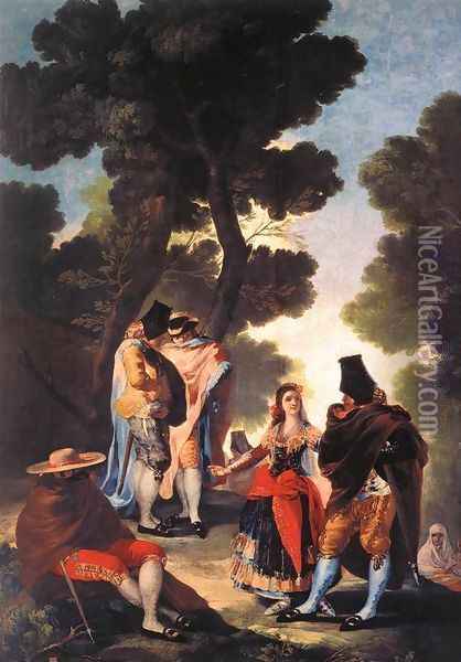 A Walk In Andalusia Oil Painting - Francisco De Goya y Lucientes