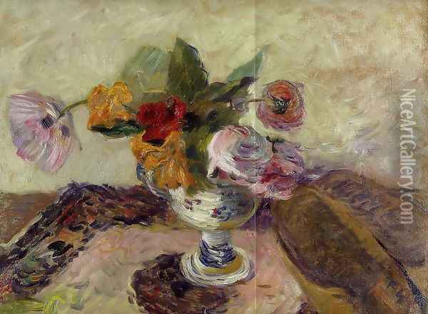 Vase Of Flowers Oil Painting - Paul Gauguin