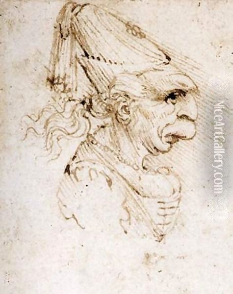 Caricature 3 Oil Painting - Leonardo Da Vinci