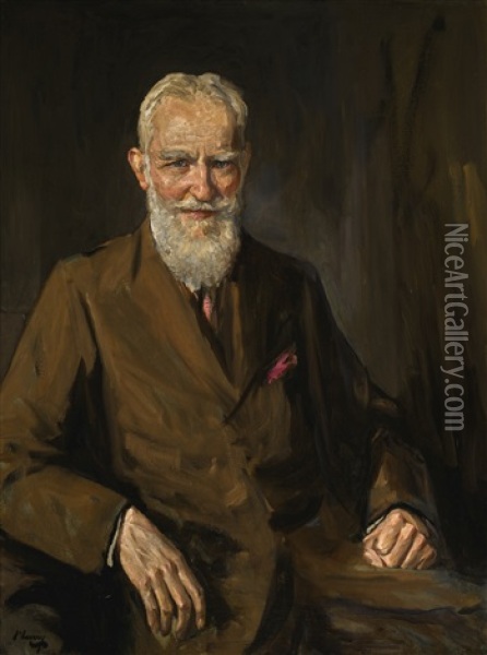Portrait Of George Bernard Shaw Oil Painting - John Lavery