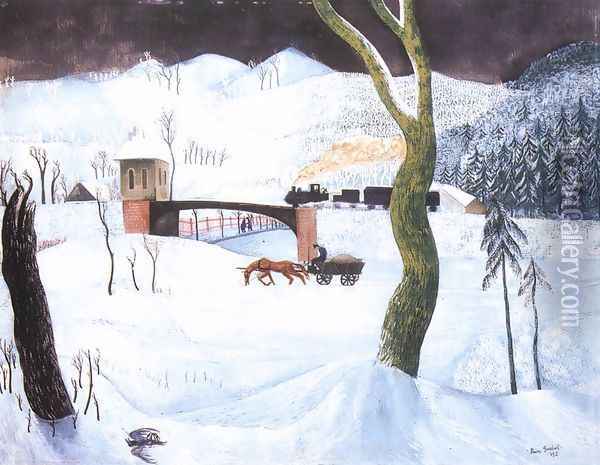 Winter 1932 Oil Painting - Jeno Paizs Goebel