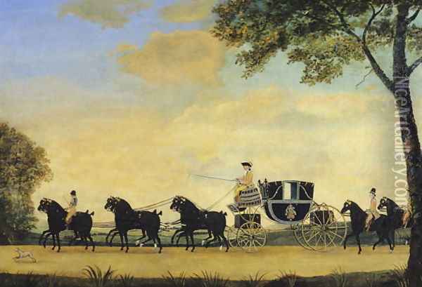 The Marquess of Bath's Coach Oil Painting - John Cordrey