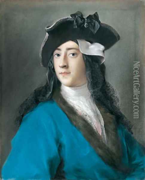 Gustavus Hamilton Second Viscount Boyne in Masquerade Costume 1730 Oil Painting - Rosalba Carriera