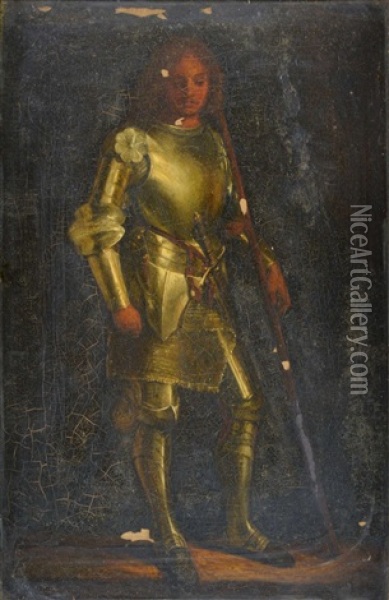 Study Of A Knight Oil Painting - Charles Gogin
