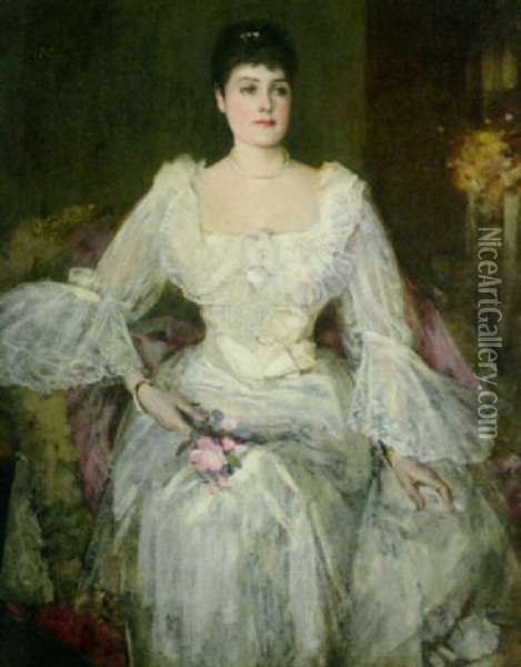 Portrait Of Lady Lyle Oil Painting - John Lavery