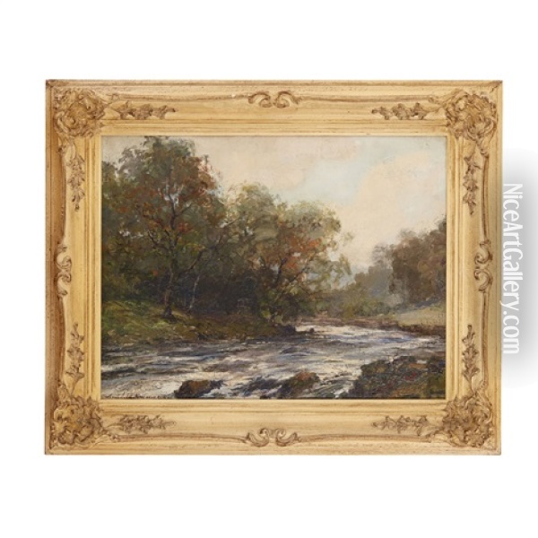 Autumn On The Dochart Oil Painting - Archibald Kay