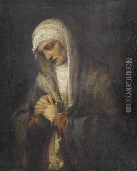 Mater Dolorosa. Oil Painting - Tiziano Vecellio (Titian)