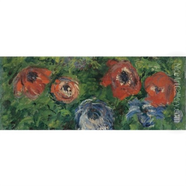 Anemones Oil Painting - Claude Monet