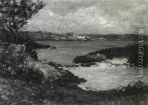 Coastal Landscape, Bermuda Oil Painting - Isabelle H. Ferry