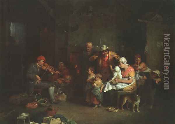The Blind Fiddler 1806 Oil Painting - Sir David Wilkie
