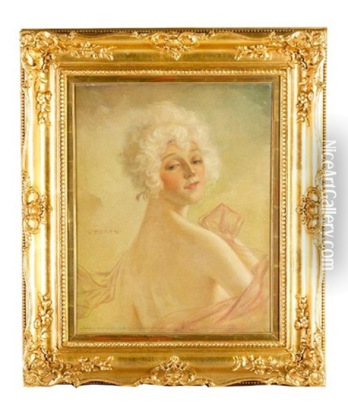 Portrait Of A Lady Oil Painting - Wilhelm Hans Braun