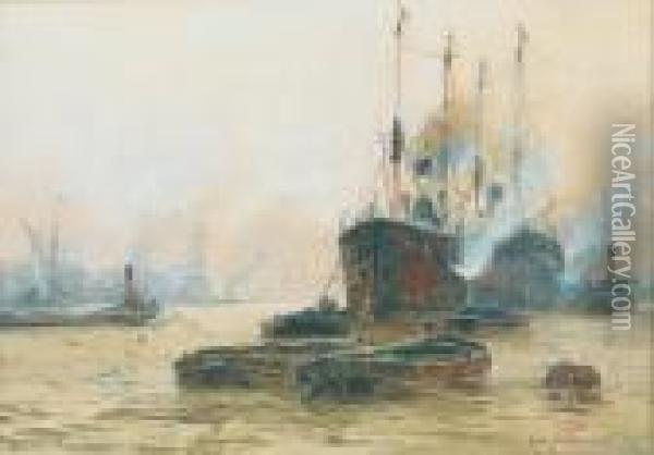 Woolwich Reach Oil Painting - William Harrison Scarborough