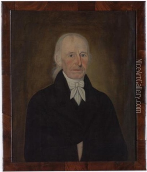 A Portrait Of Squire Enoch Perley Oil Painting - John Brewster Jr.