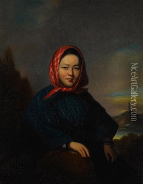 Portrait Of Ah You Oil Painting -  Lam Qua
