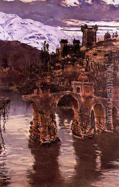 Puente de la sultana Oil Painting - Antonio Munoz Degrain