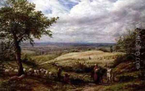 The Wayfarers 1872 Oil Painting - James Thomas Linnell