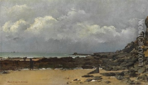 Franzosische Kuste Oil Painting - Louis Robert Carrier-Belleuse