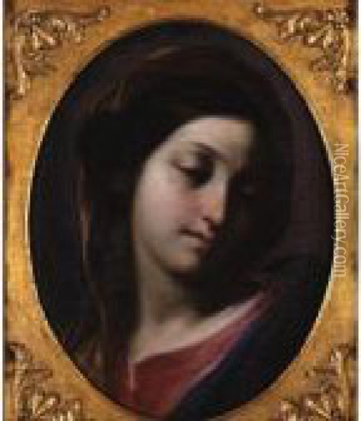Head Of A Madonna Oil Painting - Sebastiano Conca