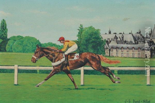 Course A Chantilly Oil Painting - Germain David-Nillet