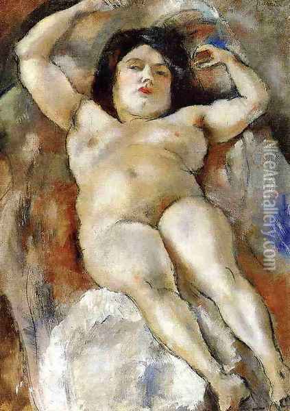 Nude Oil Painting - Jules Pascin