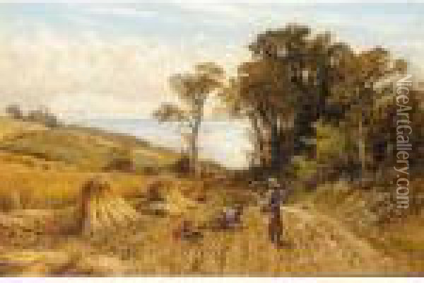A Rest From The Harvest Oil Painting - Alfred Augustus Glendening