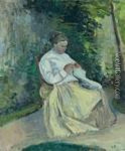 Julie Pissarro Cousant Oil Painting - Camille Pissarro