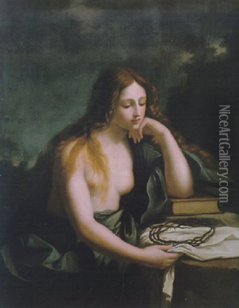 Penitent Magdalene Oil Painting -  Guercino