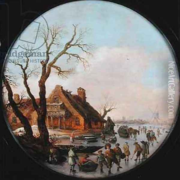 Winter Landscape Oil Painting - Jan van Goyen