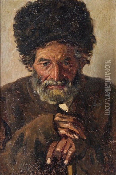 Ausdrucksstarkes Mannerportrat Oil Painting - Vladimir Egorovich Makovsky