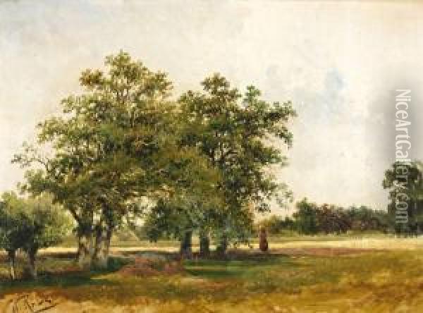 Boomrijk Landschap Oil Painting - Willem Roelofs