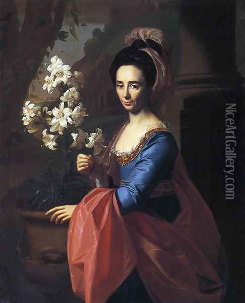 Mrs. Moses Gill (Rebecca Boylston) Oil Painting - John Singleton Copley