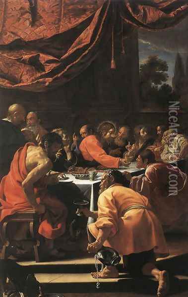 The Last Supper 1615-20 Oil Painting - Simon Vouet