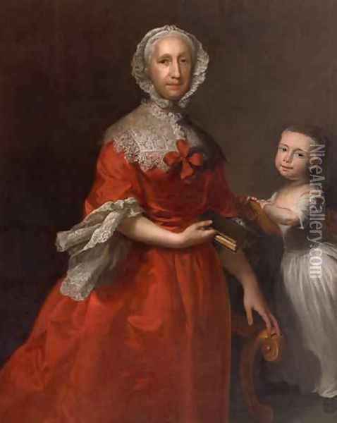 Isabella Lee and her Grandson William Waller Oil Painting - Joseph Highmore