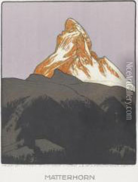 Matterhorn Oil Painting - Emil Cardinaux