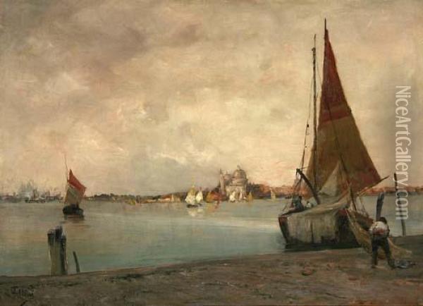 Venezia, (1880-1885) Oil Painting - Carlo Follini