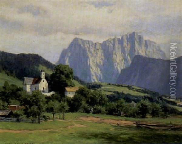 Gesauseberge Bei Admont Oil Painting - Karl Ludwig Prinz