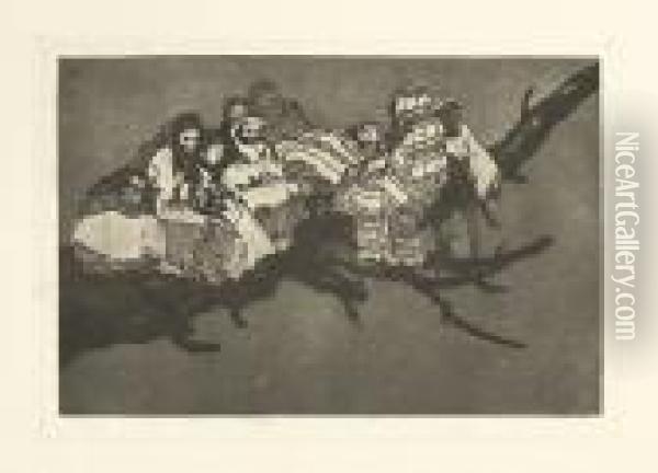 Disparate Ridiculo. Oil Painting - Francisco De Goya y Lucientes