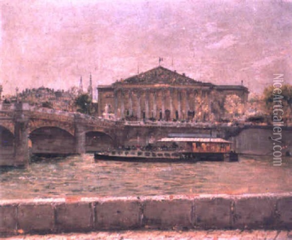 L'assemblee Nationale, Paris Oil Painting - Theodor von Hoermann