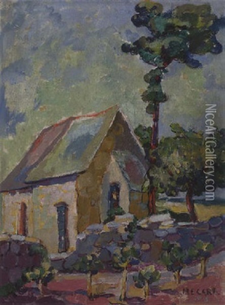 Brittany Cottage Oil Painting - Emily Carr