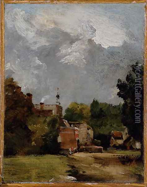 East Bergholt Church South Archway of the Ruined Tower, 1806 Oil Painting - John Constable