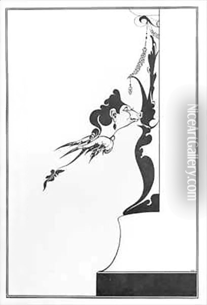 Front Cover of 'The House of Sin' Oil Painting - Aubrey Vincent Beardsley