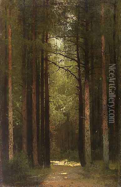 Forest Path Oil Painting - Arsenii Ivanovich Meshcherskii